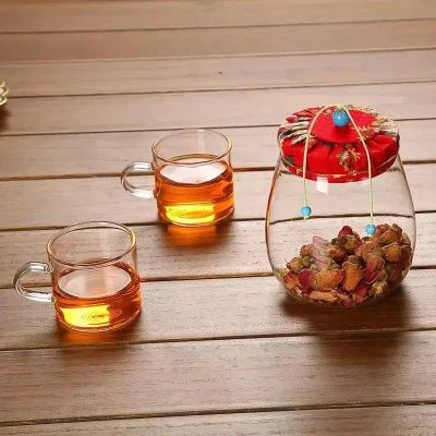 Bocale en verre hermetique - HermeticContainers™ - Rouge - Rangement Décoratif