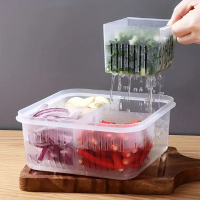 boite alimentaire plastique avec compartiment à rainure