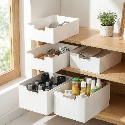 plusieurs tiroir coulissant cuisine dans étagère d'armoire