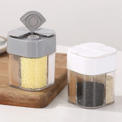 pot a epice gris et blanc