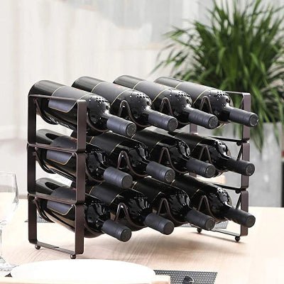 accumulation de trois range bouteille