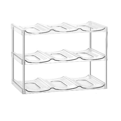 range bouteille trois étages sur fond blanc