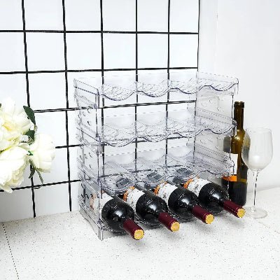 bouteilles de vin dans rangement bouteille