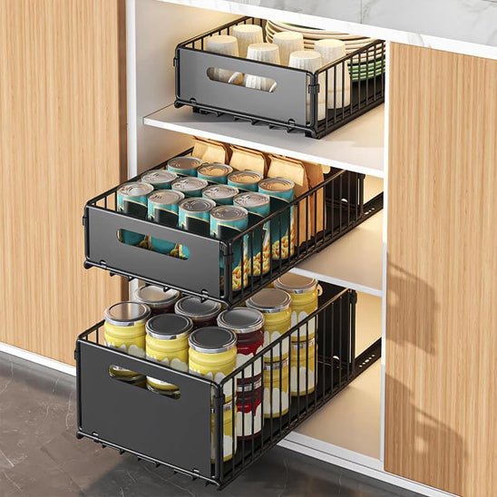 trois tiroir coulissant sous comptoir